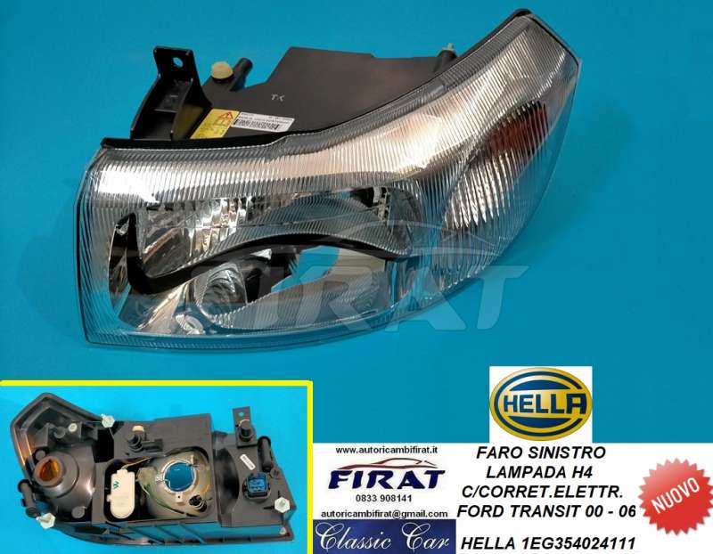 FARO FORD TRANSIT 00 - 06 H4 C/C/E SX (1EG354024111)